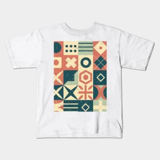 retro geometric design Kids T-Shirt